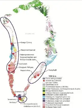 Example of a map in the MiMa-report. Click to enlarge photo.